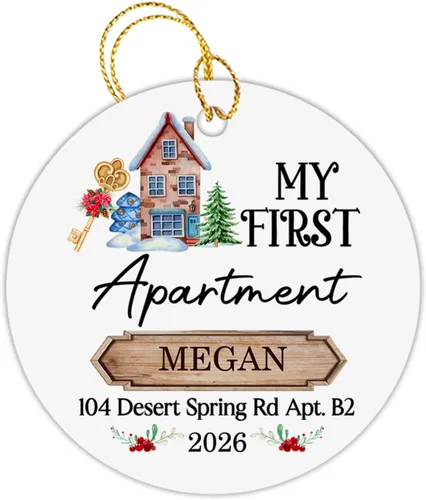 Vista 14 de Adorno personalizado para la primera Navidad en nuestro nuevo hogar, adorno de primera Navidad en el nuevo hogar, regalo de decoración