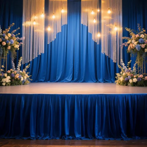 Vista 4 de Efavormart - Cubierta de escenario plegable de poliéster para plataforma de boda, color negro, 16 pulgadas x 10 pies