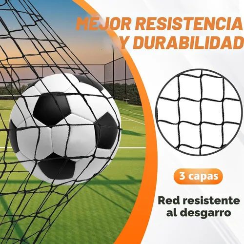 Vista 2 de Bearwill Portería de fútbol, porterías de fútbol para niños para patio trasero, juego de 2, portería de fútbol portátil emergente de 4x3 pies