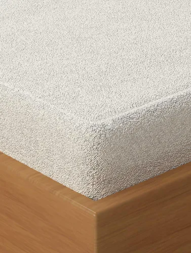 Vista 2 de BedDecor Protector de colchón, 100% impermeable, sábana bajera ajustable de rizo de algodón de primera calidad (individual, azul marino)