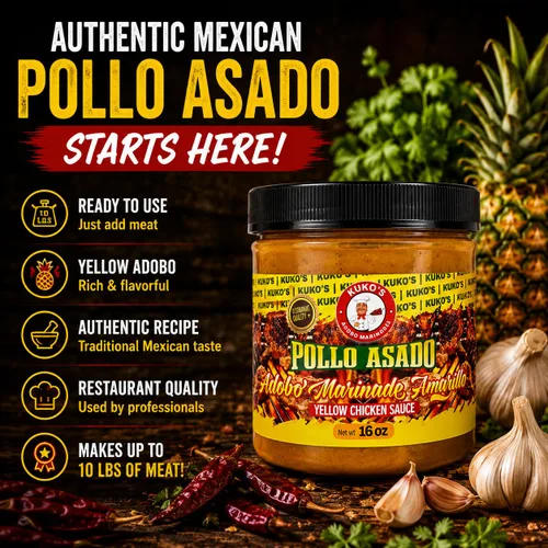 Vista 4 de Pollo Asado Adobo Adobo Marinade Yellow Amarillo Carniceria Meatmarket style delicious - 16oz (paquete de 1)