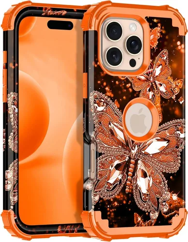Vista 111 de Miqala Funda compatible con iPhone 8 Plus, iPhone 7 Plus, que brilla en la oscuridad, tres capas, resistente a los golpes, parachoques de plástico