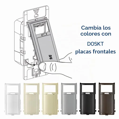Vista 8 de Interruptor de sensor de humedad Leviton para ventilador de escape de baño, ventilación automatizada, circulación de aire, control de humedad, ¼ HP