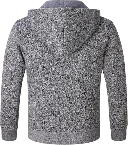 Vista 2 de V VALANCH Sudadera con capucha y cremallera completa para niños, ligera, de manga larga, para fútbol, baloncesto, para niños (6 a 15 años)