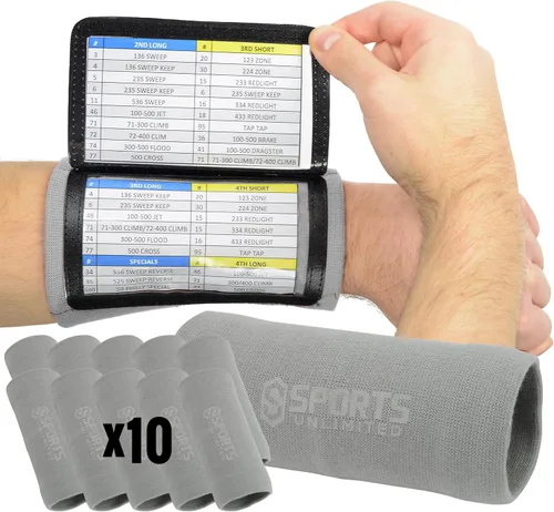 Vista 83 de Sports Unlimited Banda Instructora Triple para Adultos, Muñequeras de Fútbol para Jugadas, Muñequeras de Béisbol, Bandas de Brazo QB