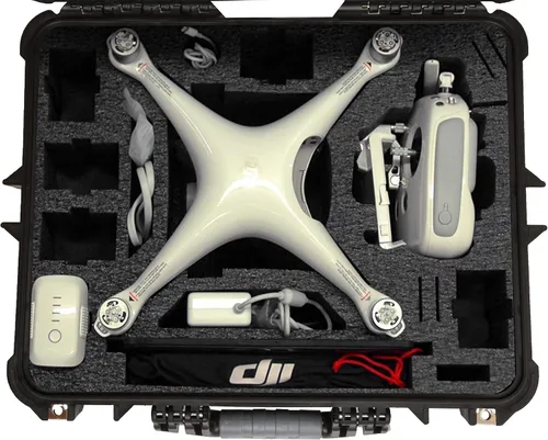 Vista 2 de Case Club Funda compacta impermeable precortada para drone - Compatible con DJI Phantom 4 (Gen 2)