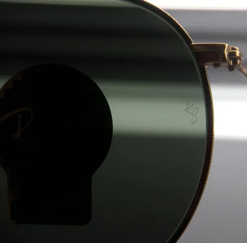 Vista 5 de Ray-Ban Authentic RB 3447 001 - Lentes redondas de metal dorado con marco dorado