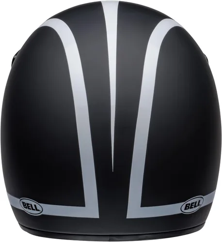 Vista 4 de Bell Moto-3 FH Old Road - Casco de motocicleta unisex para adultos, color negro mate/blanco brillante/blanco, M