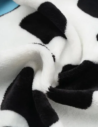 Vista 6 de Sywiyi Disfraz unisex de vaquera para niños, chaleco de franela suave con patrón de vaca, chaleco de juego de rol, vestido de fiesta