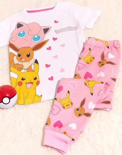 Vista 2 de Pokemon Pijama para niñas y niños con personajes de Besties, Blanco