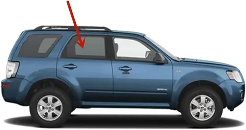 Vista 2 de Vidrio de la puerta trasera del lado derecho del pasajero compatible con Ford Escape 2008-2012/Mazda Tribute 2008-2011/Mercury Mariner modelos