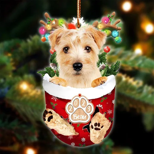 Vista 46 de NAZENTI Adorno Navideño de Bolsillo Personalizado de Affenpinscher en la Nieve, Adorno de Forma Acrílica de Perro, Adorno de Navidad 2023, Adorno