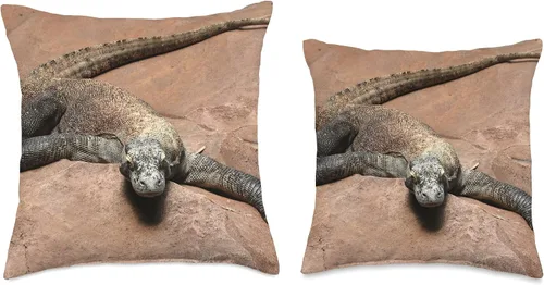 Vista 3 de Komodo Dragon Merch Komodo Dragon - Almohada de 16 x 16 pulgadas, multicolor