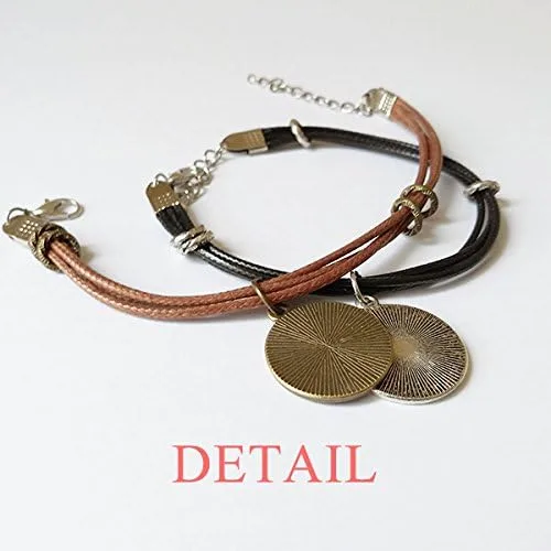 Vista 4 de DIYthinker Kazan Russia National Symbol Pattern Bracelet Rope Hand Chain Leather Princess Wristband