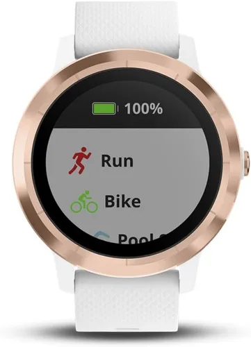 Vista 2 de Garmin vívoactive 3 GPS Reloj inteligente Smartwatch, Estándar, 1.2 pulgadas Blanco con oro rosa