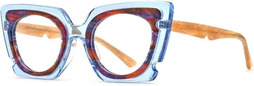 Vista 20 de HEPIDEM Gafas de acetato multicolor degradadas con marco para mujer, gafas grandes grandes 2023