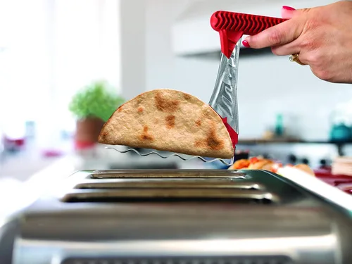 Vista 2 de La tostadora de tacos original 2 fabricantes de cáscaras de tacos saludables Conchas de tacos crujientes y saludables directamente de tu