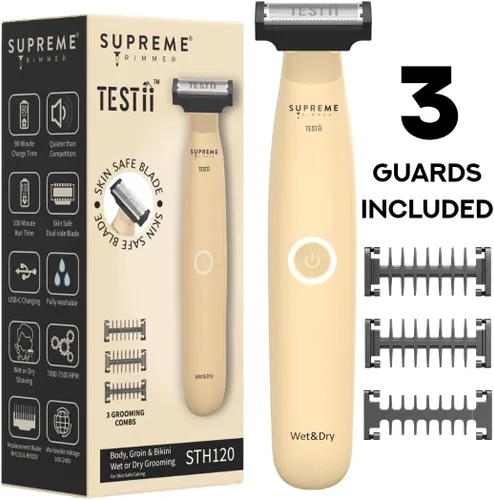 Vista 7 de Supreme Trimmer Testii STH120 - Recortadora de pelo para hombre Arena