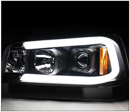 Vista 5 de Faros delanteros con proyector de tubo LED, color negro, compatible con Dodge Charger 2006-2010
