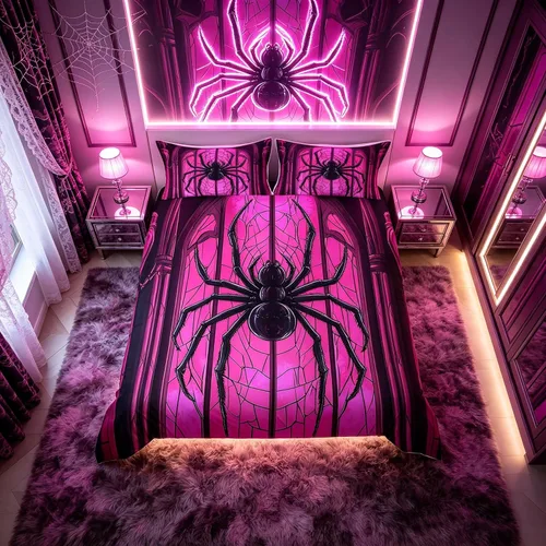 Vista 17 de Juego de funda de edredón de esqueleto, tamaño individual, estampado de flores de esqueleto humano, juego de ropa de cama con temática de Halloween