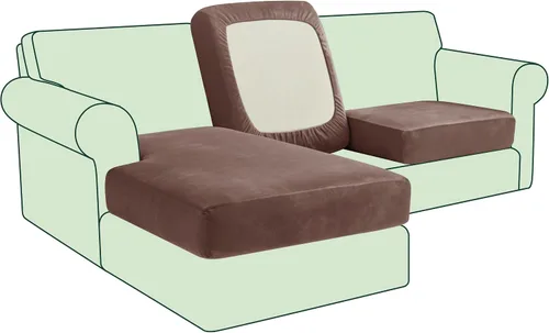 Vista 74 de CHUN YI - Funda elástica para cojín de sofá mediano, funda de asiento de sofá para mascotas, adecuada para sillón y sofá biplaza con tela lavable