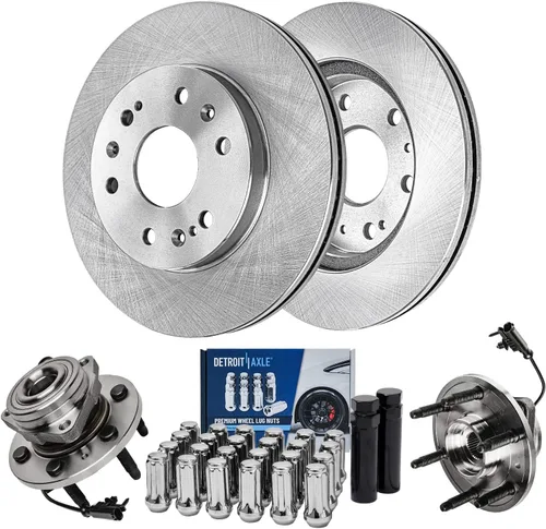 Vista 334 de Detroit Axle - Rotores de freno delantero para 04-13 Mazda 3 Rotores de frenos de disco 06-15 Mazda 5 Reemplazo: Rotor regular delantero de 11.81