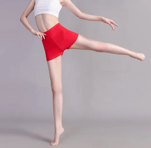 Vista 4 de Swdarz Pantalones cortos de gimnasia para niñas, para voleibol, animación, ballet, elastano