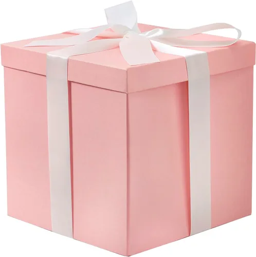 Vista 10 de RUSPEPA Caja de regalo mediana negra con tapas, cinta y papel de seda, caja de regalo plegable perfecta para cumpleaños, graduación, día del padre