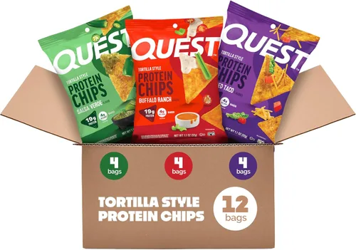Vista 22 de Quest Nutrition Chips de proteína, barbacoa, 0.78 oz de proteína, 0.11 oz de carbohidratos netos, 130 cals, bolsa de 1.1 onzas, 1 unidad, alto