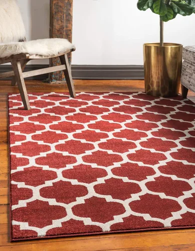 Vista 18 de Unique Loom Trellis Collection - Alfombra de área de Filadelfia, rectangular de 2 pies 2 pulgadas x 3 pies, color morado y marfil