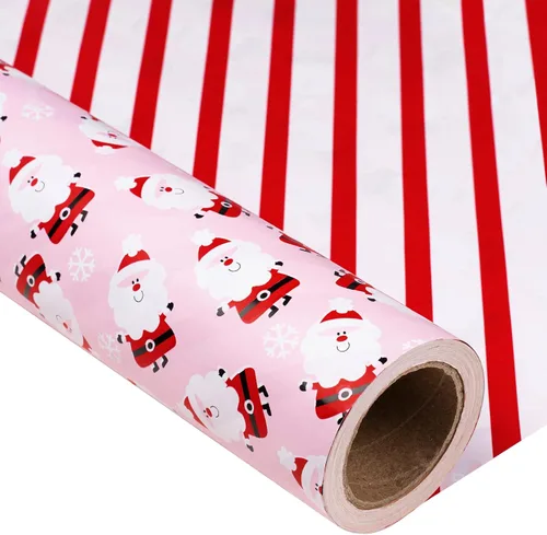 Vista 8 de MAYPLUSS Papel de Regalo de Navidad Rollo Jumbo - 30 Pulgadas X 100 Pies - Papel Metálico Vintage Verde y Dorado Cascanueces Ballet Papel de Regalo