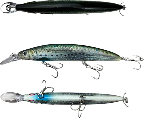 Vista 12 de Battlestar 115 Jerkbait–Flotación Lenta, Lanzamiento Largo, Señuelo de Pesca de Acción Realista para Agua Salada y Agua Dulce – Ideal para Fletán