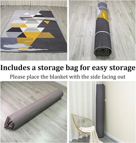 Vista 6 de Heated Floor Carpet, Electric Heating Large Rug, Heated Floor Mats for Heating at Winter Parties, Features Timer and Temperature Control, Graphene