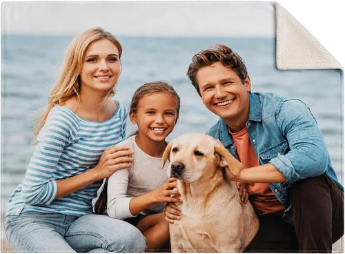 Vista 10 de Pure Country Weavers envía al día siguiente, manta súper suave de forro polar con foto personalizada - Imagen personalizable - Fabricada en Estados
