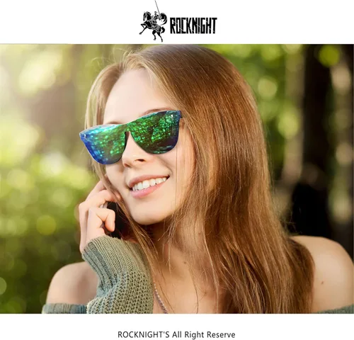 Vista 11 de ROCKNIGHT HD Polarized UV400 Protection Anti Glare Sunglasses TR90 Frame Lightweight Beach Driving