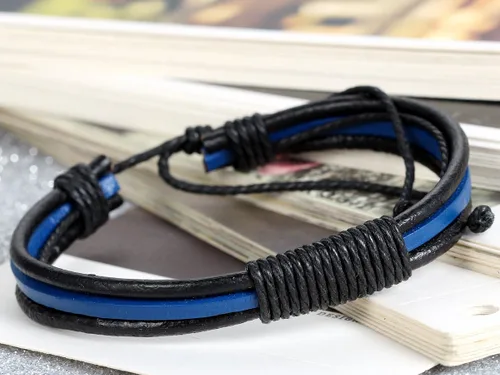 Vista 2 de Pulsera de cuerda trenzada hecha a mano para hombre y mujer, estilo vintage, para cumpleaños, Navidad