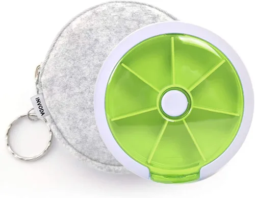 Vista 14 de Pastillero organizador de 3 píldoras de viaje para bolso, estuche portátil para medicamentos, cajas de píldoras de semanas pequeñas para vitaminas