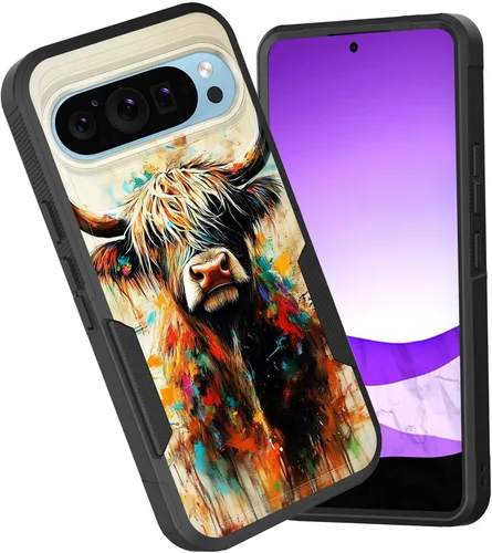 Vista 85 de Funda para Pixel 6A, funda híbrida de doble capa resistente a prueba de golpes de policarbonato duro de silicona suave TPU para Google Pixel 6A