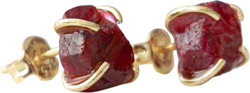 Vista 14 de Aretes de tuerca de cristal con piedra natal para mujer