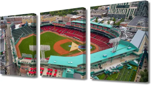 Vista 20 de TUMOVO American Major Baseball - Lienzo decorativo para pared, diseño de estadio de los Bravos, 3 piezas, arte de pared de Filadelfia, cuadros