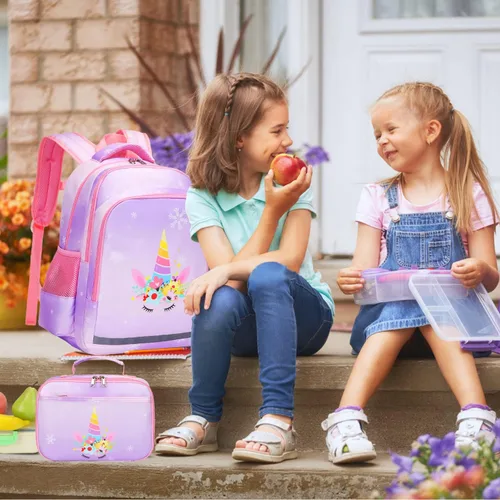 Vista 6 de Mochila para niñas para niños, mochilas para niños pequeños, Pp-uni, 15 *4*11 (IN), Unicornio