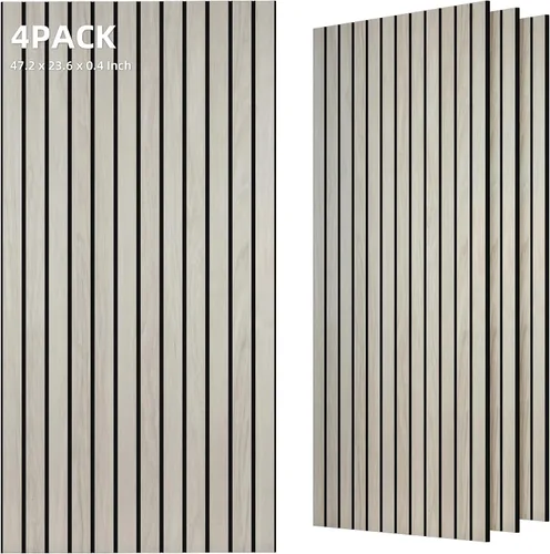 Vista 26 de TO-TH Juego de 4 paneles de pared insonorizados de 47.2 x 23.6 pulgadas con aspecto de madera, absorben el sonido, paneles acústicos grandes