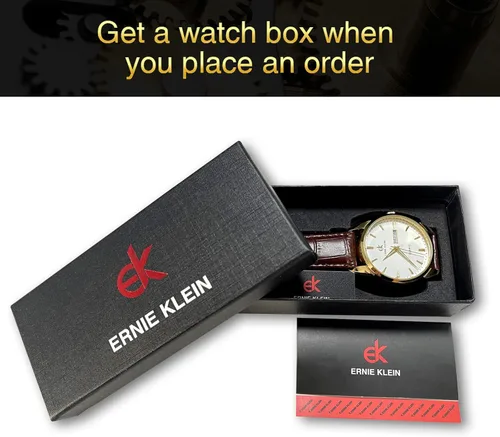Vista 8 de ERNIE KLEIN Men's Watches, Stainless Steel Designer Diamonds Dress Men's Wrist Watch, Fashion Waterproof with Date and Day Analog Quartz Watches