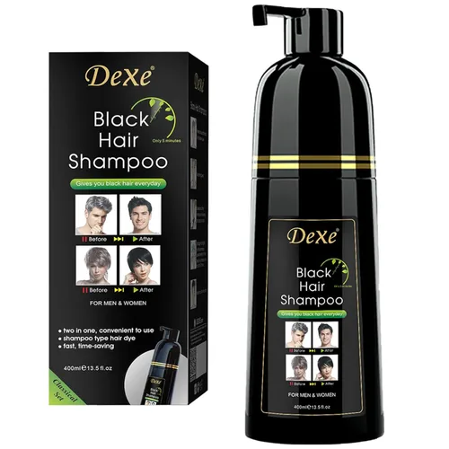 Vista 8 de Champú de tinte instantáneo para el cabello Champú semipermanente para el cabello - 10 bolsas/caja (negro)