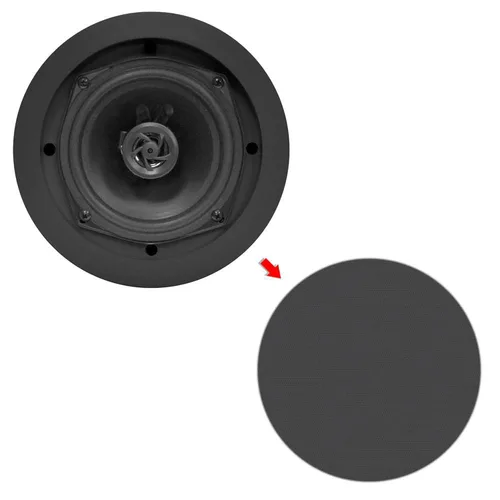 Vista 3 de Sistema de 2 altavoces empotrados Pyle de 5.25 pulgadas para la pared o techo (PDIC51RDBK) Negro