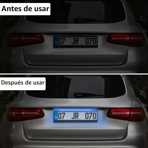 Vista 6 de Luces LED de matrícula de 12 V CC, luz universal de matrícula, conjunto de lámpara de matrícula impermeable, luz LED de placa de repuesto