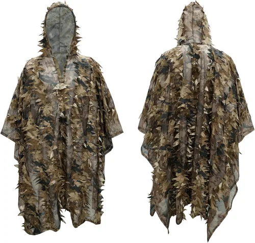 Vista 13 de LOOGU Traje de caza Ghillie, traje de camuflaje frondoso 3D, accesorios militares y de tiro, ropa de equipo táctico