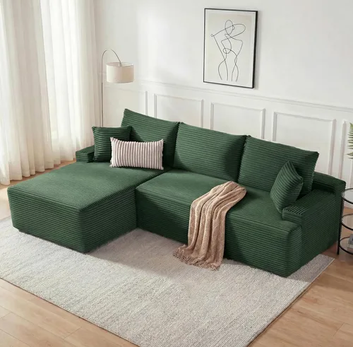 Vista 38 de Mangodan - Sofá seccional en forma de nube, sofá sin huesos para sala de estar, sofá seccional modular con asiento profundo, cómodo sofá de felpa