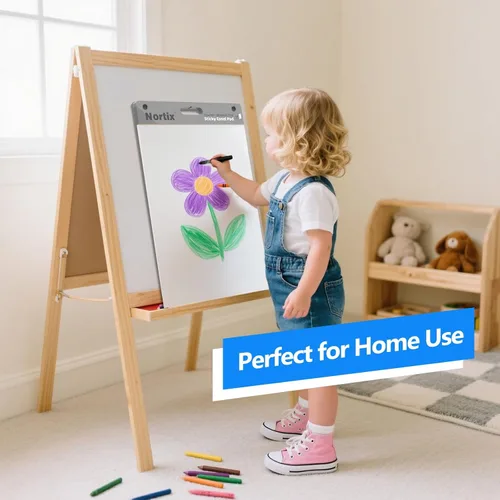 Vista 9 de Nortix Sticky Easel Pads, Flip Chart Paper, 15 x18 inch, 30 Sheets/Pad, 4 Pads, Chart Paper for Teachers,Super Adhesive & Bleed-Resistant, Mini