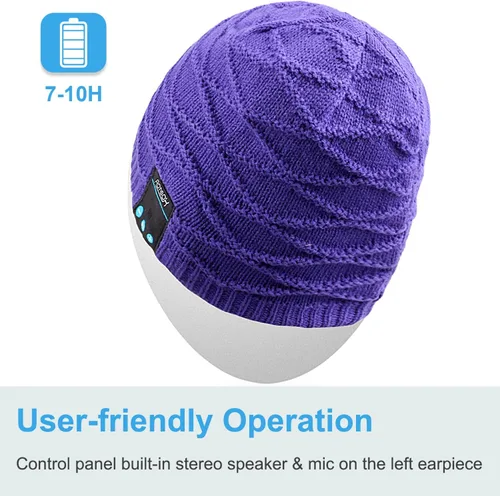 Vista 71 de Rotibox - Gorro inalámbrico con Bluetooth para deportes al aire libre, regalo de Navidad.